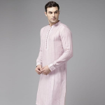 Pink Ethnic Motifs Embroidered Chikankari Kurta